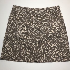 Ann Taylor Loft Animal Print Mini Skirt